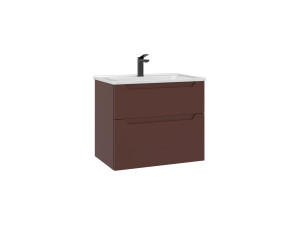 Mobile lavabo "Messina 65 v2" - 65 x 45 x 55 cm - Rosso opaco