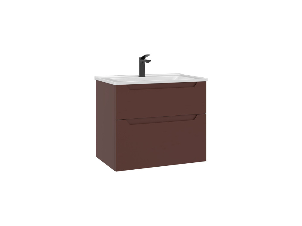Mobile lavabo "Messina 65 v2" - 65 x 45 x 55 cm - Rosso opaco
