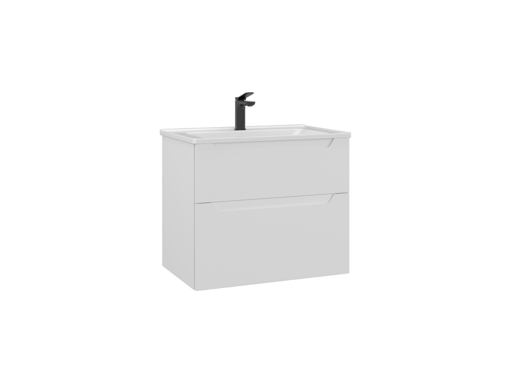 Mobile lavabo "Messina 65 v2" - 65 x 45 x 55 cm - Bianco opaco