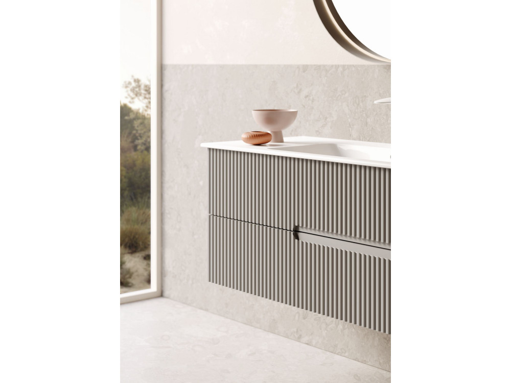 Mobile lavabo "Moonlight 120" - 121 x 51 x 51 cm - Matte Mink