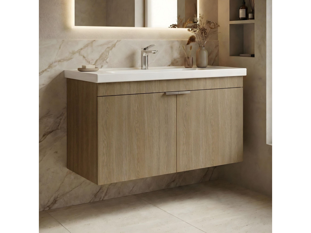 Mobile lavabo "Desna 100" - 100 x 45 x 58 cm - Rovere Sonomo