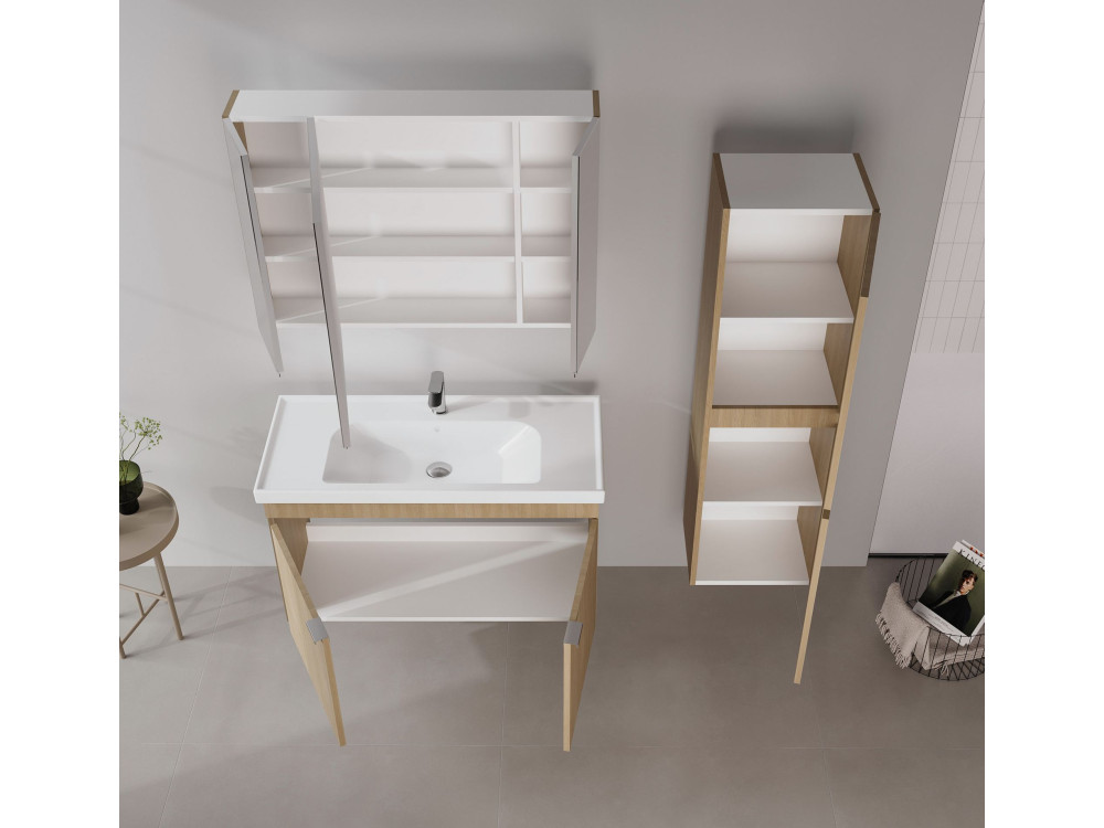 Mobile lavabo "Desna 100" - 100 x 45 x 58 cm - Rovere Sonomo