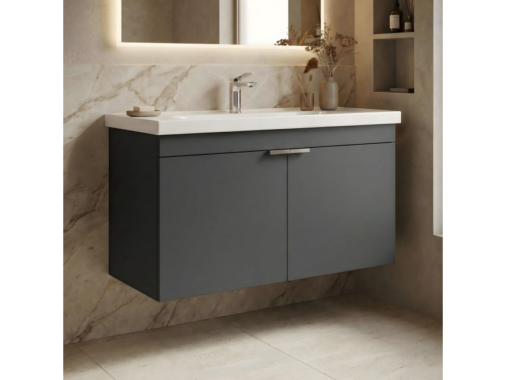 Mobile lavabo "Desna 100" - 100 x 45 x 58 cm - Antracite opaco