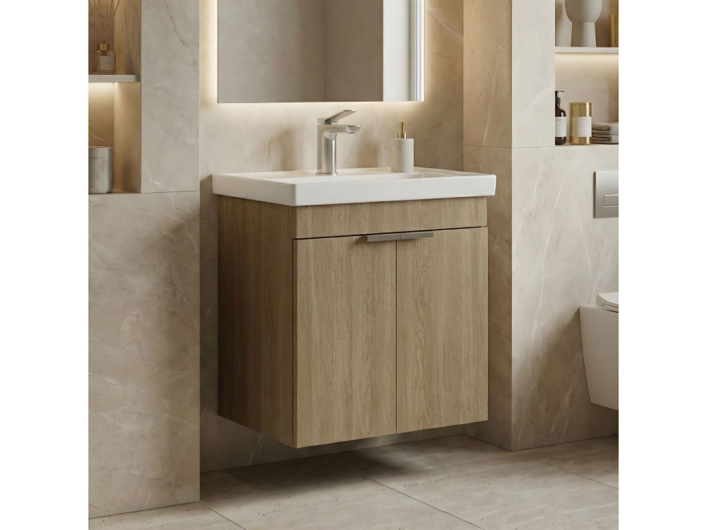 Mobile lavabo "Desna 50" - 50 x 38 x 58 cm - Rovere Sonomo