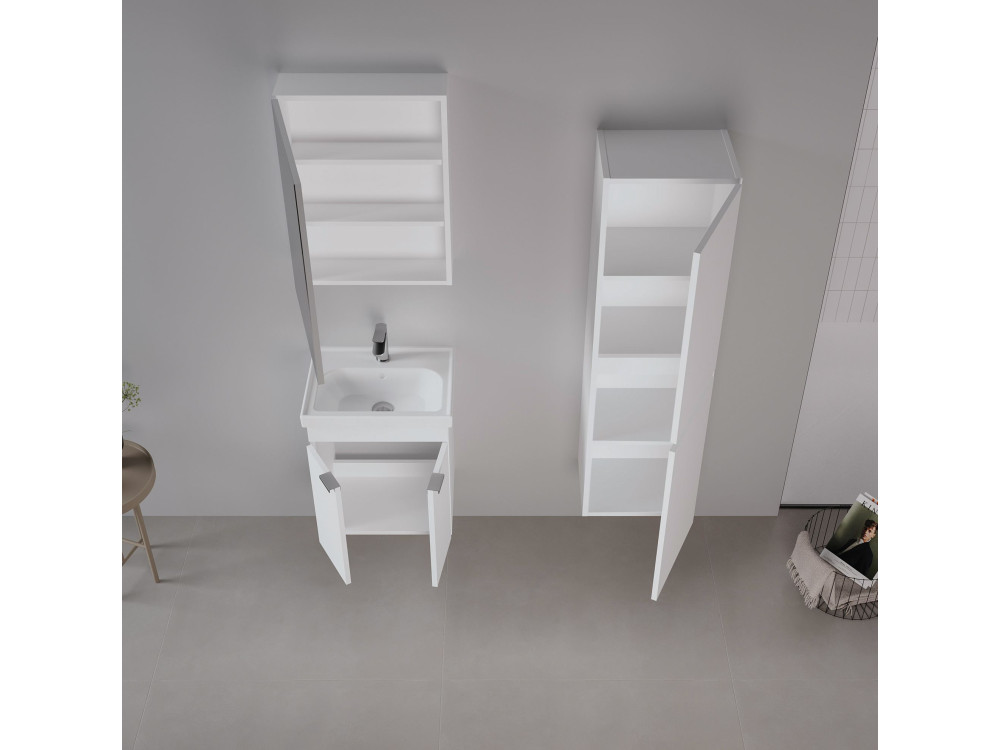 Mobile lavabo "Desna 50" - 50 x 38 x 58 cm - Bianco opaco