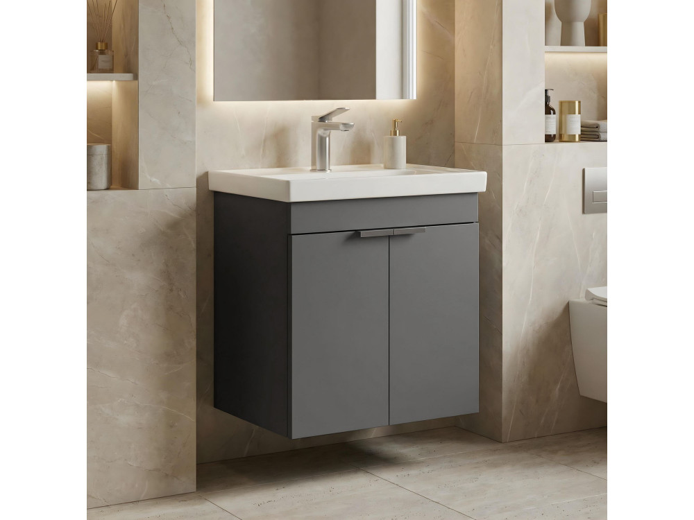 Mobile lavabo "Desna 50" - 50 x 38 x 58 cm - Antracite opaco