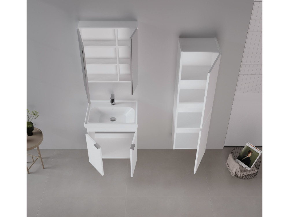 Mobile lavabo "Desna 60" - 60 x 45 x 58 cm - Bianco opaco