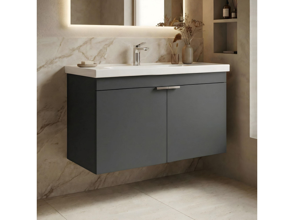 Mobile lavabo "Desna 80" - 80 x 45 x 58 cm - Antracite opaco