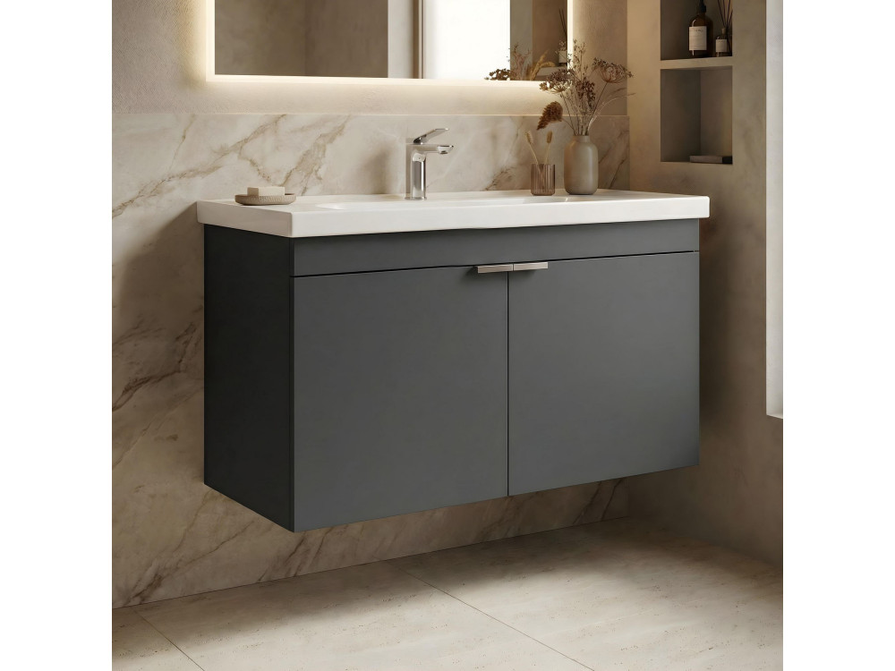 Mobile lavabo "Desna 90" - 90 x 45 x 58 cm - Antracite opaco