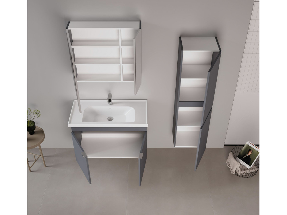 Mobile lavabo "Desna 90" - 90 x 45 x 58 cm - Antracite opaco