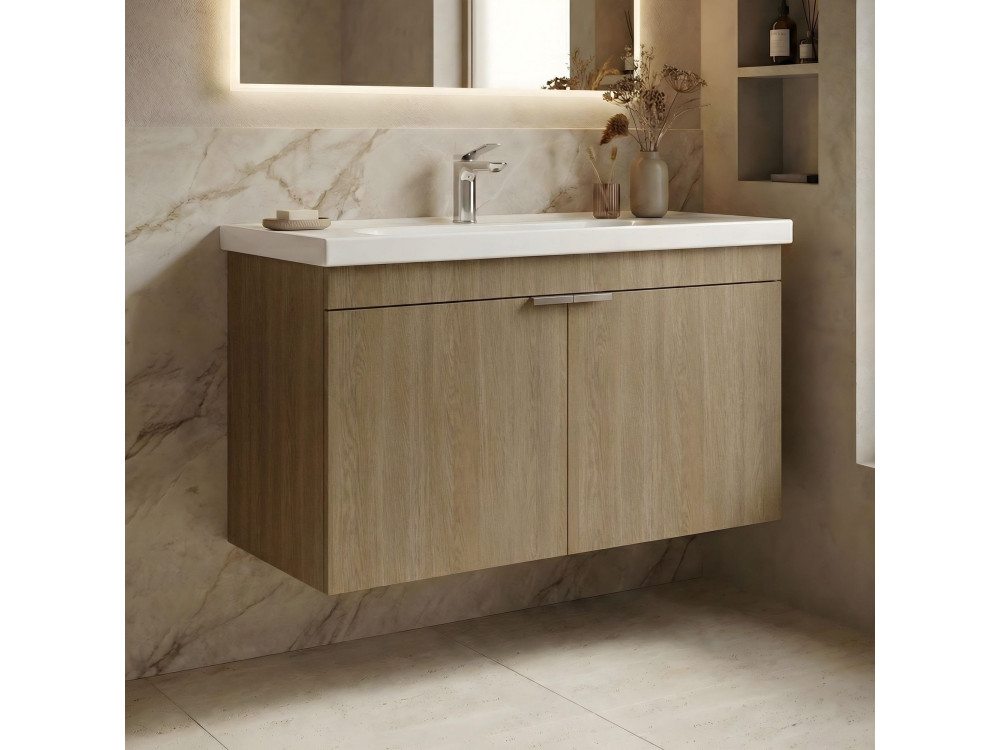 Mobile lavabo "Desna 90" - 90 x 45 x 58 cm - Rovere Sonomo