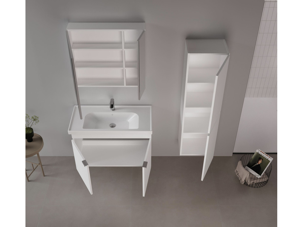 Mobile lavabo "Desna 90" - 90 x 45 x 58 cm - Bianco opaco