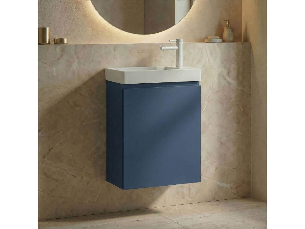 Mobile lavabo "Ferla 40" - 40 x 22 x 50 cm - Blu petrolio