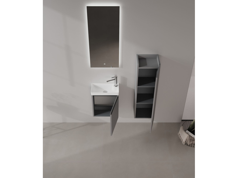 Mobile lavabo "Ferla 40" - 40 x 22 x 50 cm - Grigio opaco