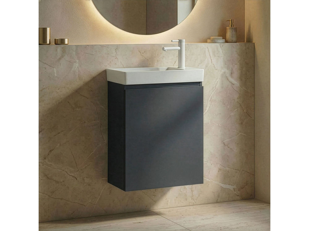 Mobile lavabo "Ferla 40" - 40 x 22 x 50 cm - Antracite opaco