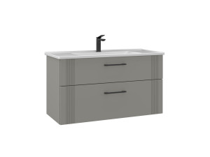 Mobile lavabo "Bari 100 v2" - 100 x 45 x 55 cm - Cashmere opaco