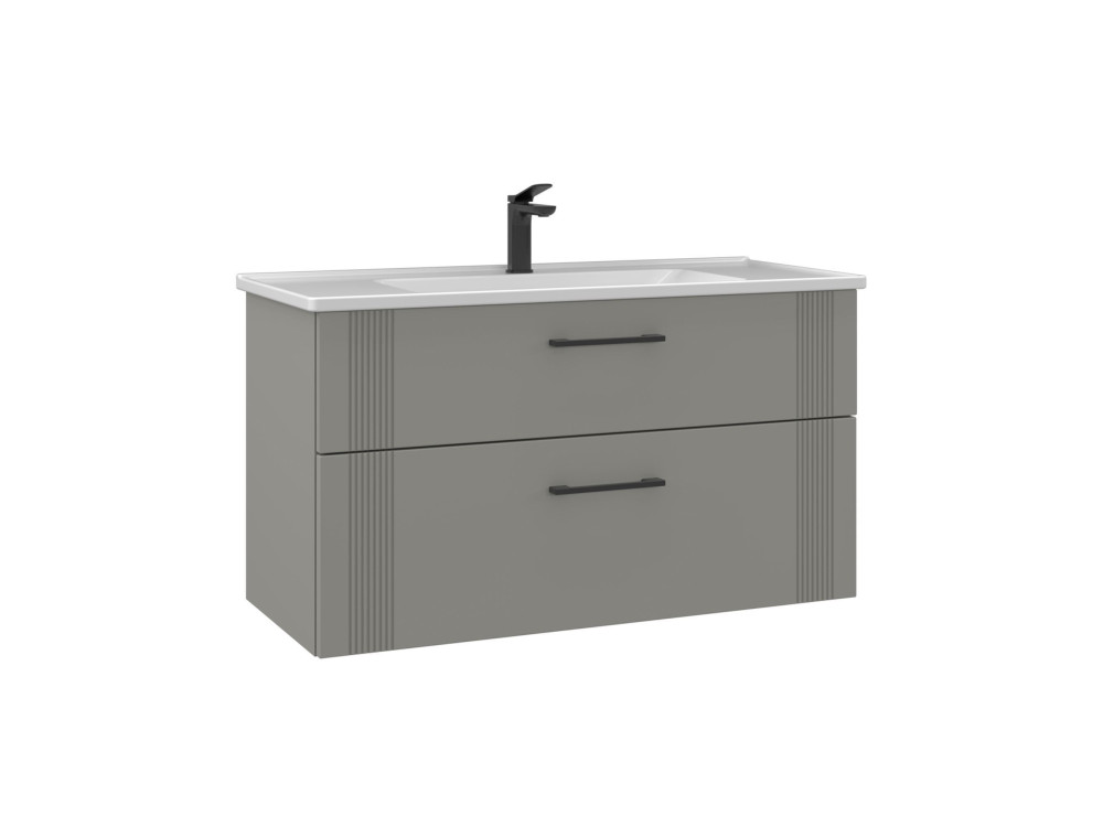 Mobile lavabo "Bari 100 v2" - 100 x 45 x 55 cm - Cashmere opaco