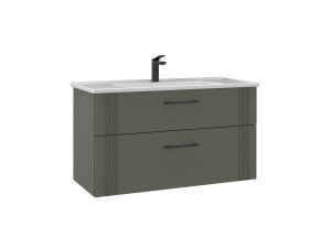 Mobile lavabo "Bari 100 v2" - 100 x 45 x 55 cm - Verde opaco