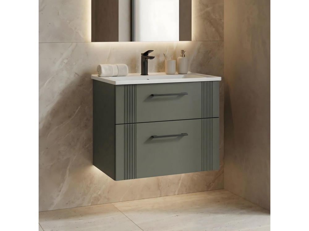 Mobile lavabo "Bari 65 v2" - 65 x 45 x 55 cm - Verde opaco