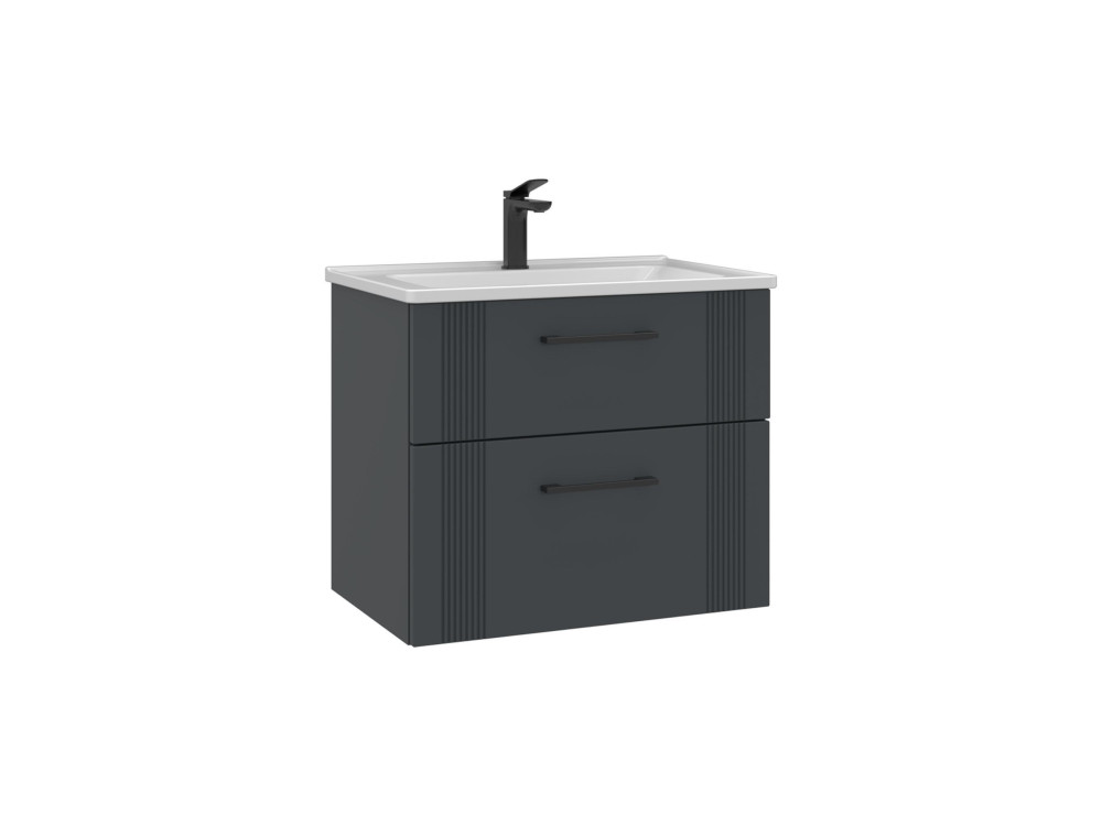 Mobile lavabo "Bari 65 v2" - 65 x 45 x 55 cm - Antracite opaco