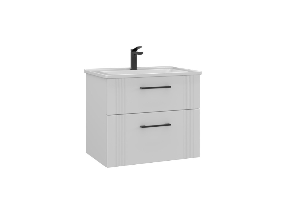 Mobile lavabo "Bari 65 v2" - 65 x 45 x 55 cm - Bianco opaco