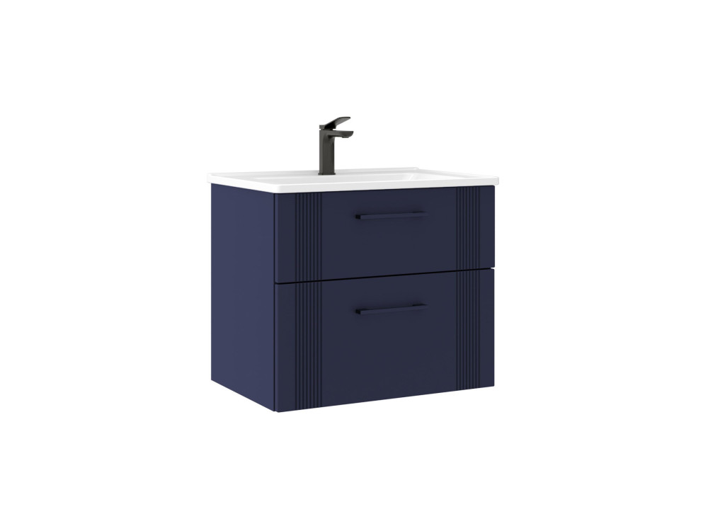 Mobile lavabo "Bari 65 v2" - 65 x 45 x 55 cm - Blu navy opaco