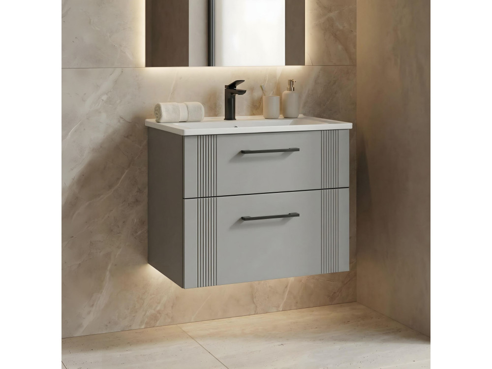 Mobile lavabo "Bari 65 v2" - 65 x 45 x 55 cm - Cashmere opaco