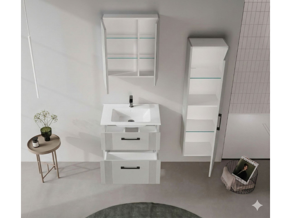 Mobile lavabo "Bari 65 v2" - 65 x 45 x 55 cm - Cashmere opaco