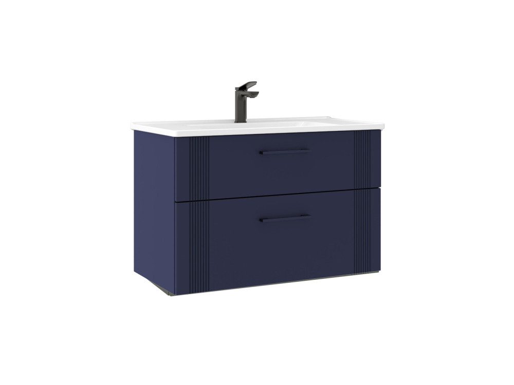 Mobile lavabo "Bari 85 v2" - 85 x 45 x 55 cm - Blu navy opaco