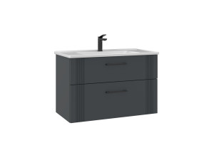 Mobile lavabo "Bari 85 v2" - 85 x 45 x 55 cm - Antracite opaco