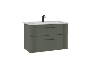 Mobile lavabo "Bari 85 v2" - 85 x 45 x 55 cm - Verde opaco