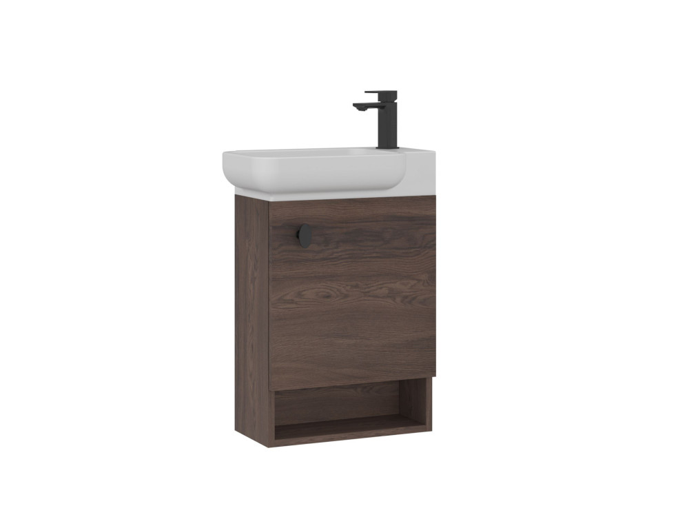 Mobile lavabo "Begonya 55" - 53 x 33 x 75 cm - Noce scuro