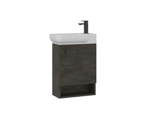 Mobile lavabo "Begonya 55" - 53 x 33 x 75 cm - Antracite / Avorio