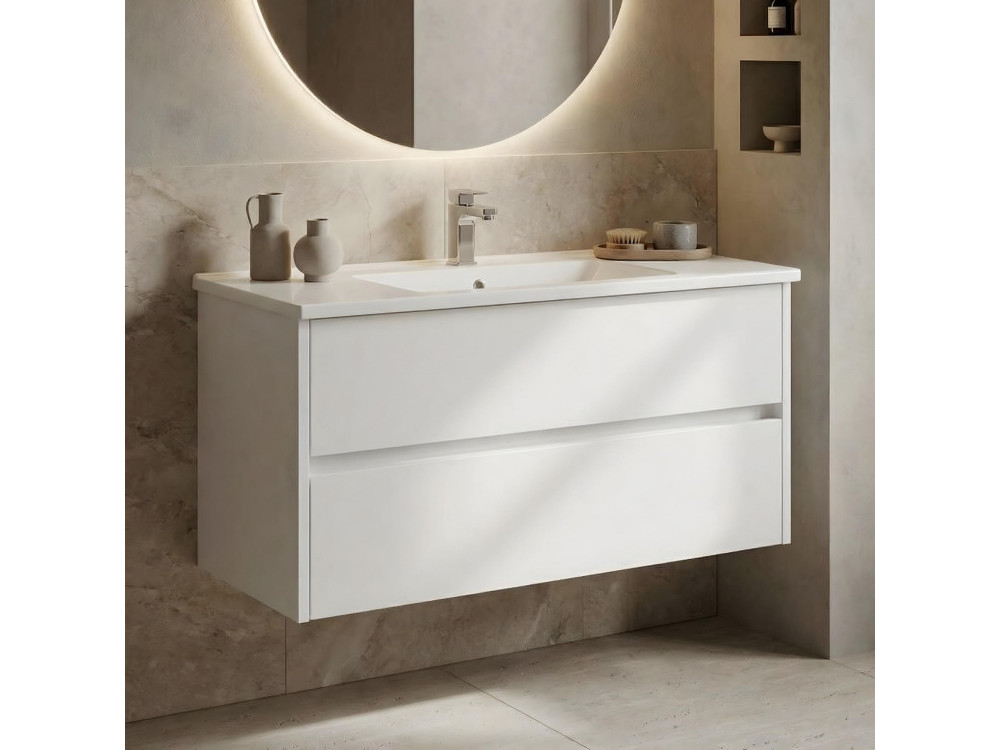 Mobile lavabo "Arno 100" - 100 x 45 x 52 cm - Bianco