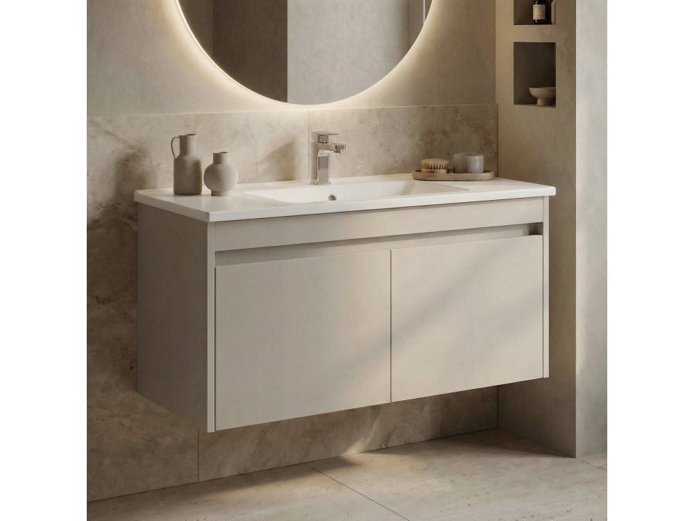 Mobile lavabo "Arno 100" - 100 x 45 x 52 cm - Cashmere