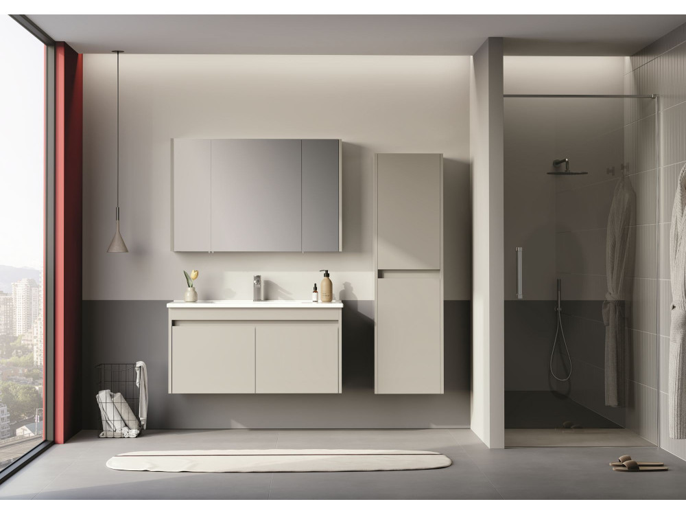 Mobile lavabo "Arno 100" - 100 x 45 x 52 cm - Cashmere