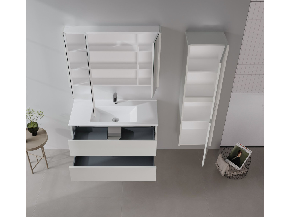Mobile lavabo "Arno 100" - 100 x 45 x 52 cm - Cashmere