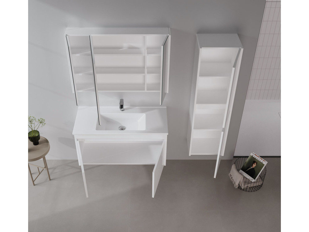 Mobile lavabo "Arno 100" - 100 x 45 x 52 cm - Bianco