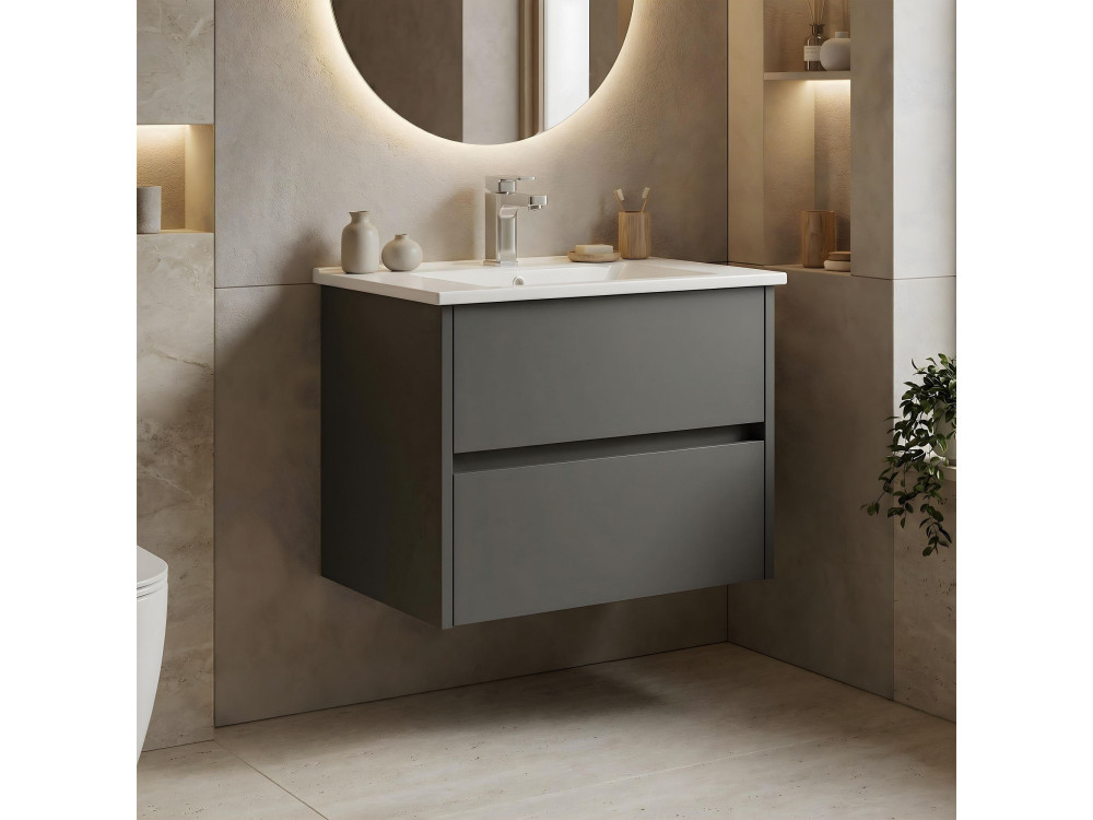 Mobile lavabo "Arno 65" - 65 x 45 x 52 cm - Antracite