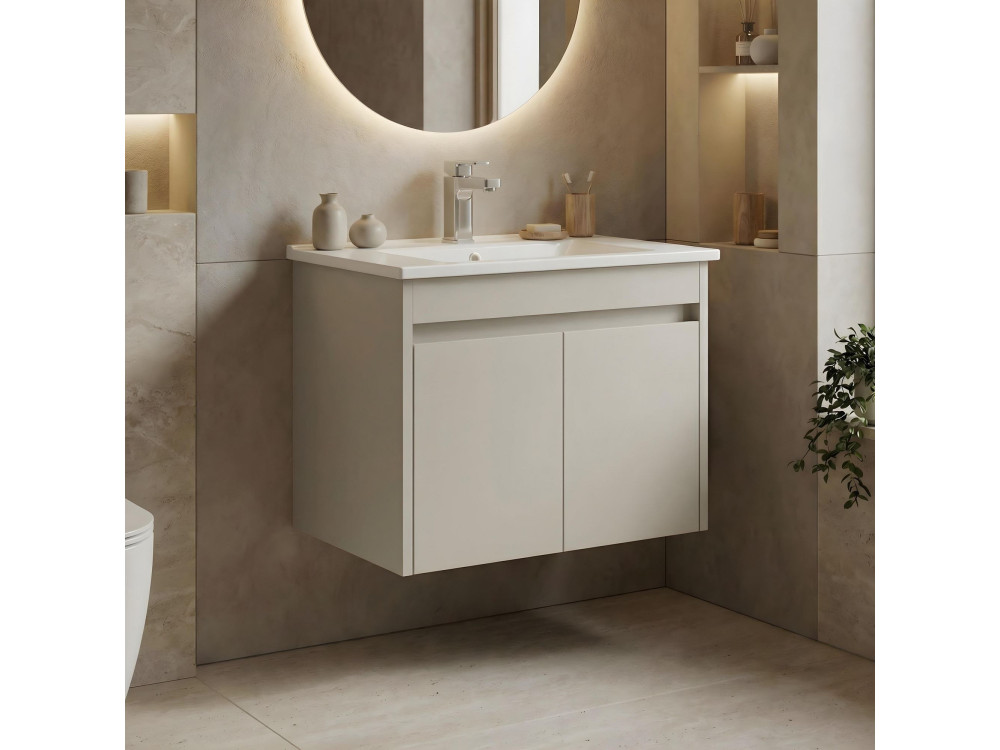 Mobile lavabo "Arno 65" - 65 x 45 x 52 cm - Cashmere