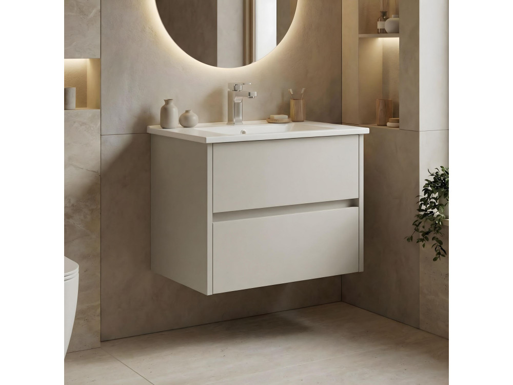 Mobile lavabo "Arno 65" - 65 x 45 x 52 cm - Cashmere