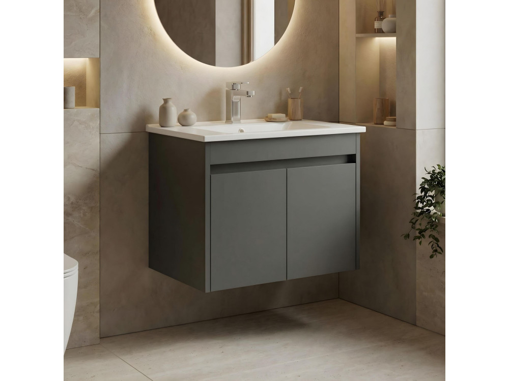 Mobile lavabo "Arno 65" - 65 x 45 x 52 cm - Antracite