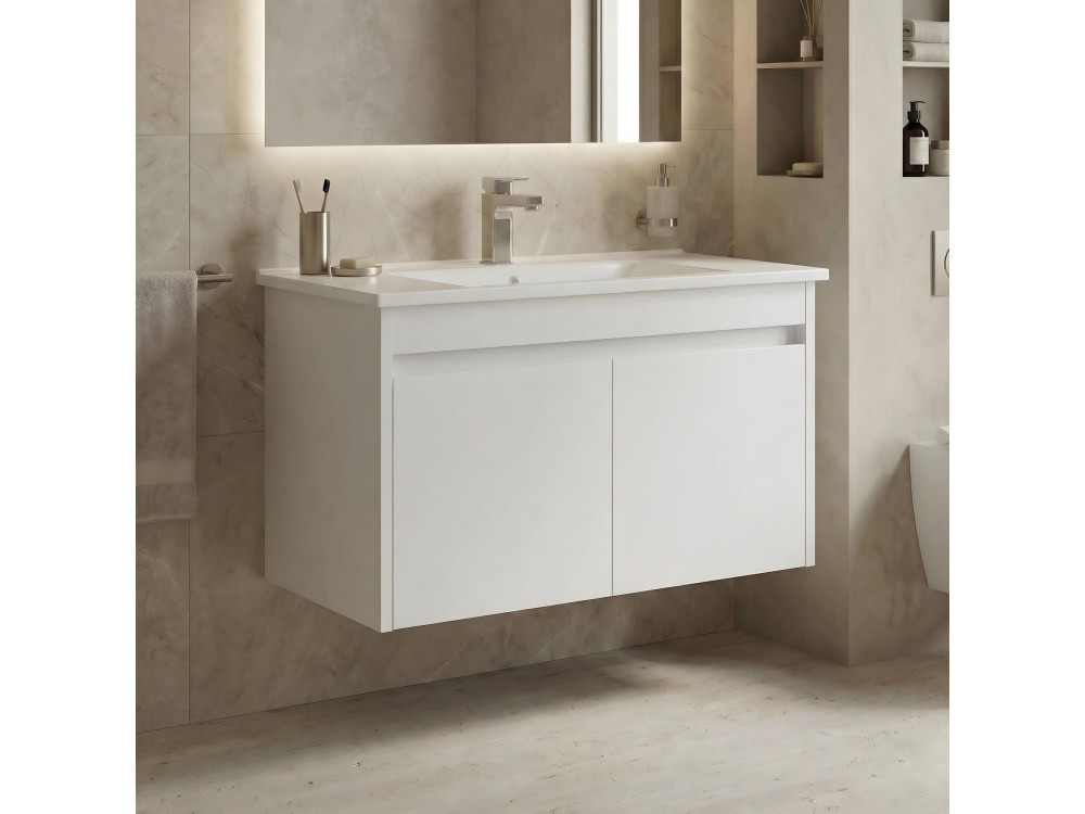 Mobile lavabo "Arno 85" - 85 x 45 x 52 cm - Bianco