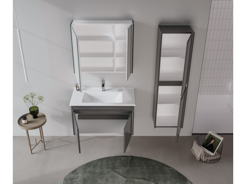 Mobile lavabo "Arno 85" - 85 x 45 x 52 cm - Grigio