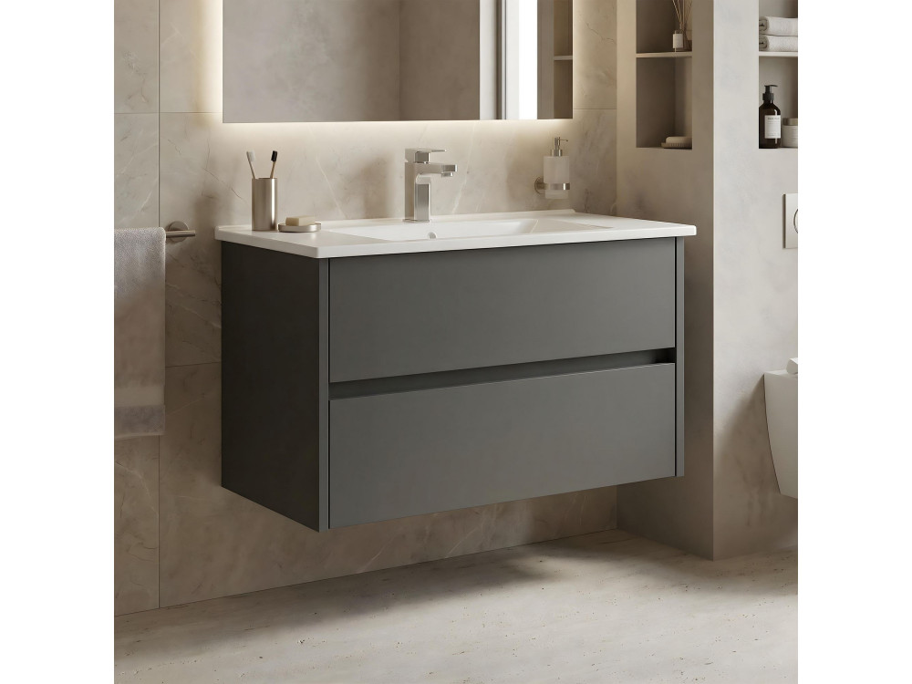 Mobile lavabo "Arno 85" - 85 x 45 x 52 cm - Antracite