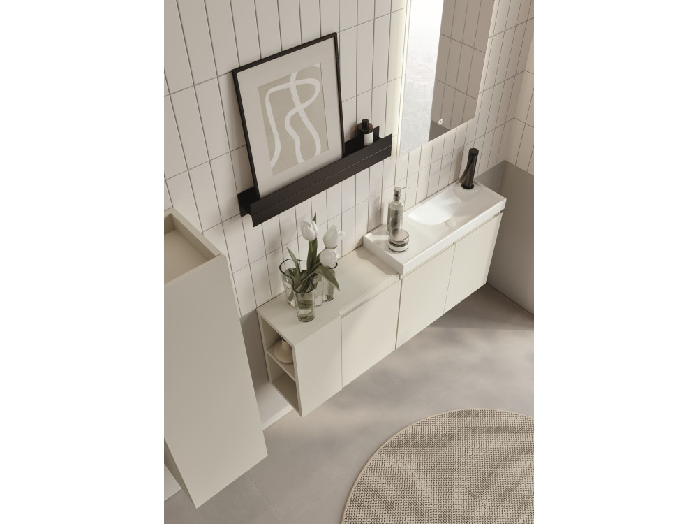 Mobile lavabo "Ferla 110" - 110 x 22 x 45 cm - Cashmere opaco