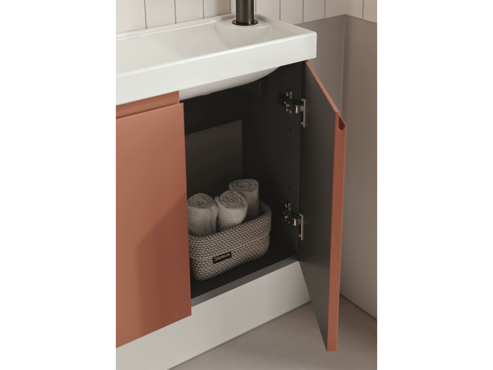 Mobile lavabo "Ferla 110" - 110 x 22 x 45 cm - Cinnamon opaco