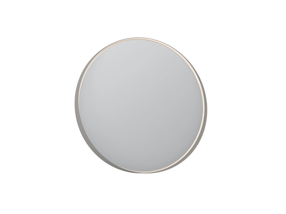 Specchio decorativo in legno "Moonlight 90 v2" - 90 x 7 x 90 cm - Matte Mink