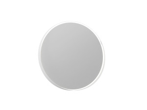 Specchio decorativo in legno "Moonlight 90 v2" - 90 x 7 x 90 cm - Bianco opaco