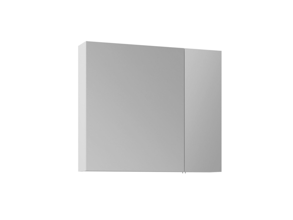 Mobile da bagno con specchio "Nuvola 80 v2" - 75 x 16 x 66 cm - Bianco